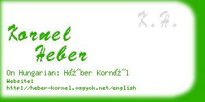 kornel heber business card